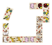 Domino w drewnianym pudełku, zwierzęta II, 28 el.