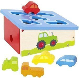 Drewniany sorter z autami Goki