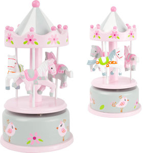 Drewniana pozytywka karuzela konie z melodią Small Foot