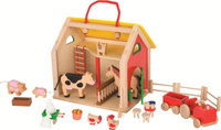 Domek - stajnia z wyposażeniem, 31 elementów
