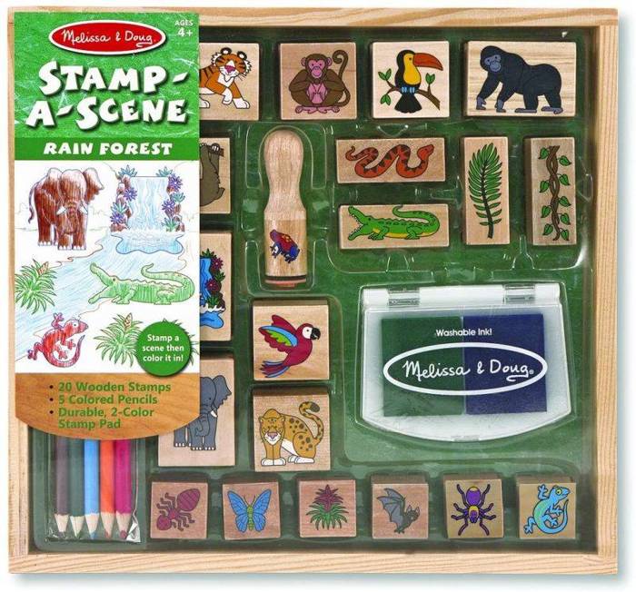 Drewniane stempelki Las Deszczowy Melissa & Doug 