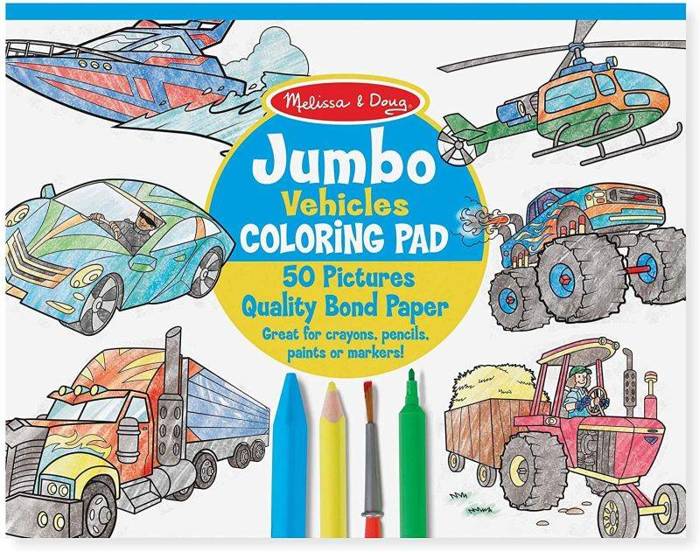 Jumbo kolorowanka Pojazdy Melissa & Doug