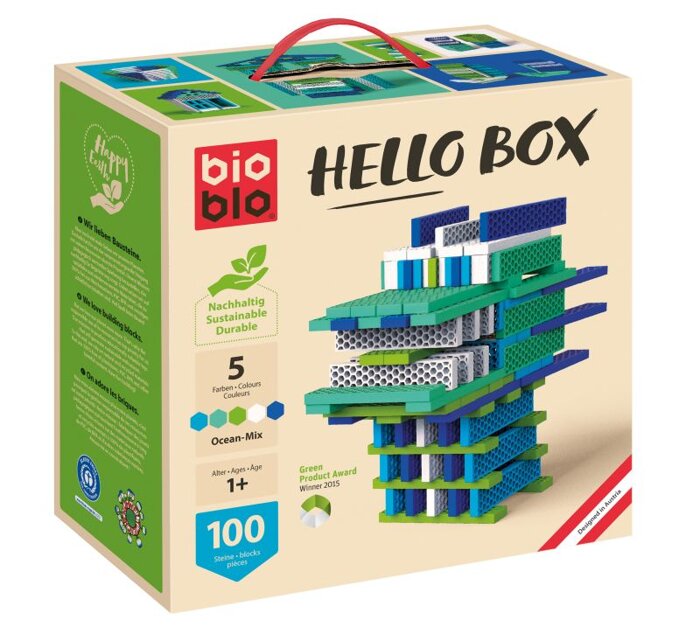 Klocki dla dzieci Ocean Hello Box Bioblo 100 elementów