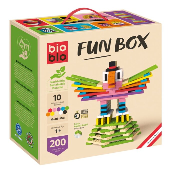 Klocki dla dzieci kolorowy Fun Box Bioblo 200 elementów