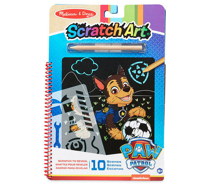 Książeczka zdrapywanka wydrapywanka Psi Patrol Scratch Art Pad – Chase Melissa and Doug