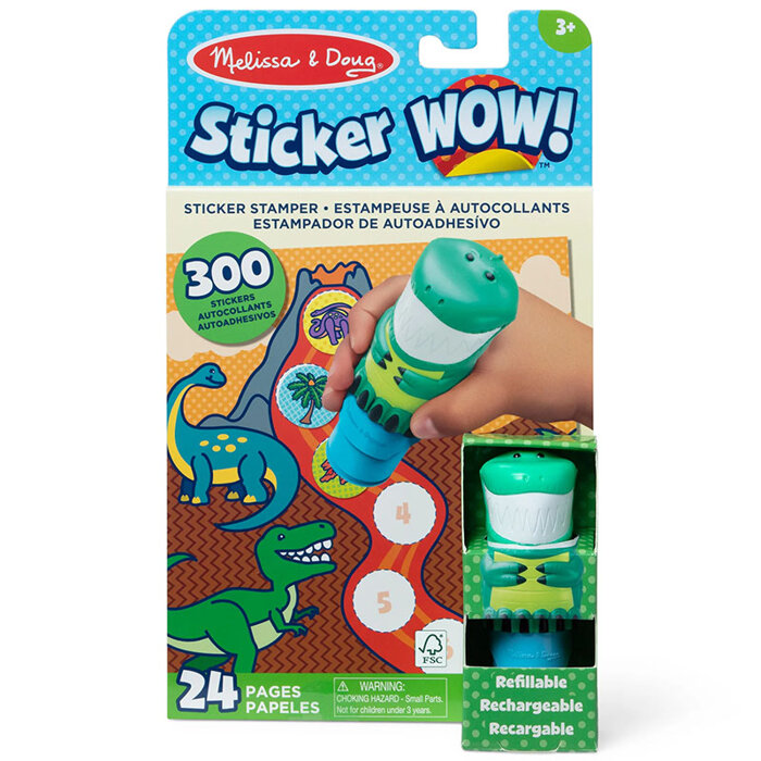 Stempel z naklejkami Sticker Wow Dinozaur Melissa and Doug