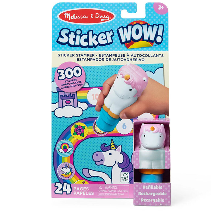 Stempel z naklejkami Sticker Wow Jednorożec Melissa and Doug