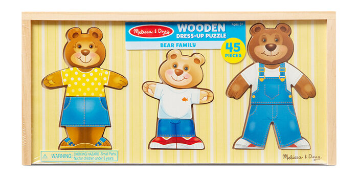 Układanka drewniana ubierz Misie Melissa and Doug