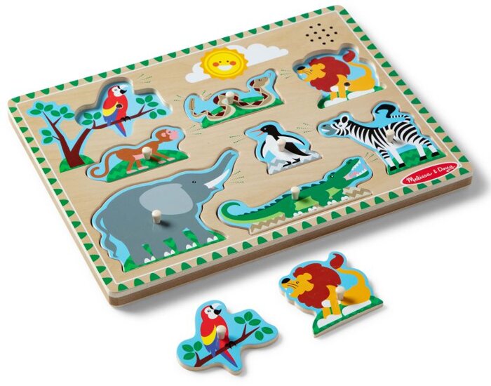 Układanka z dźwiękami zwierząt ZOO Melissa & Doug