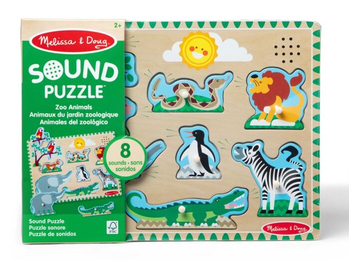 Układanka z dźwiękami zwierząt ZOO Melissa & Doug